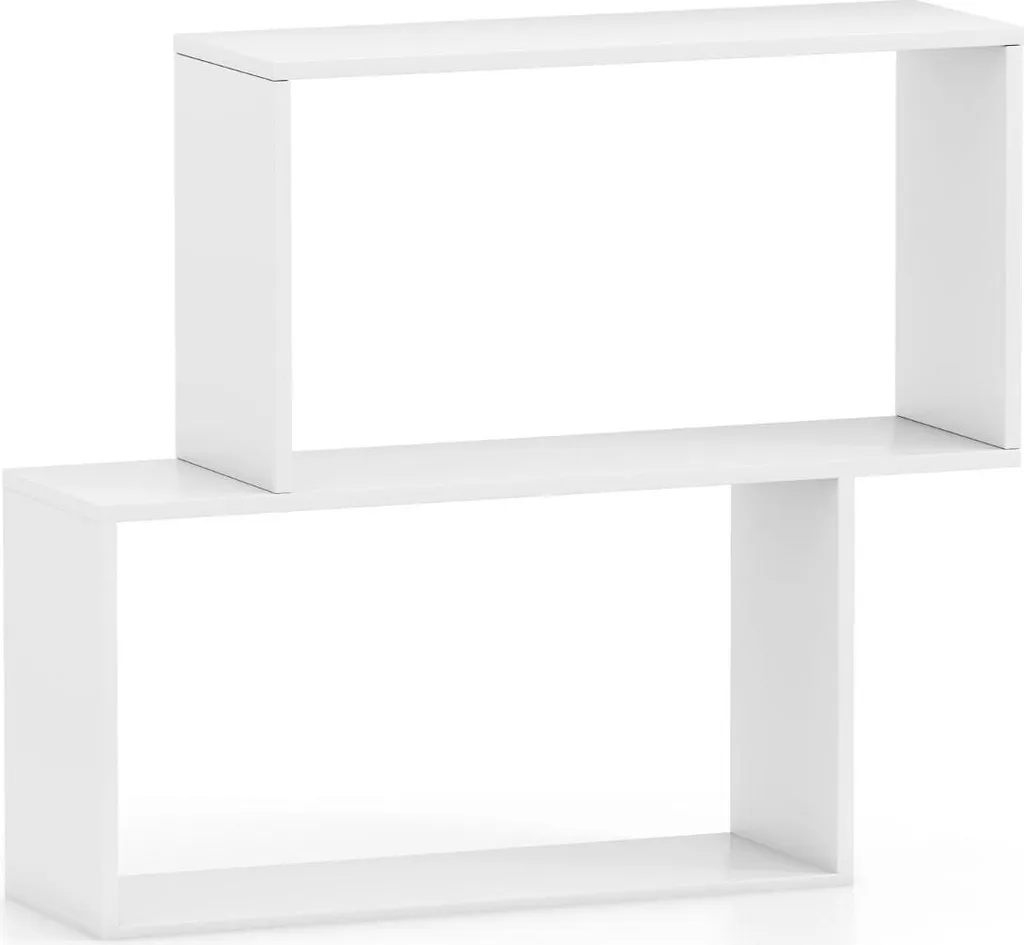 Étagère de rangement cubique blanche, meuble de salon design 3 niveaux