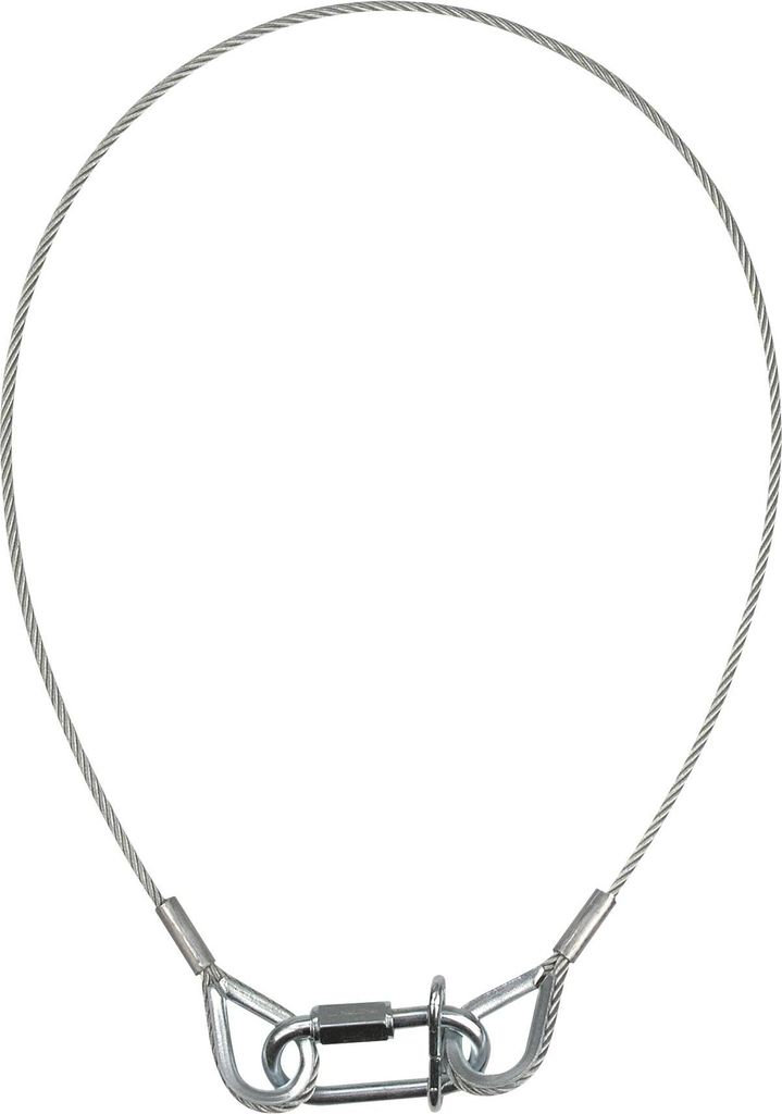 Showgear Safety Cable 3 mm WLL: 5 kg - 60 cm - Silber