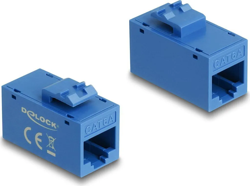 Modulo Delock RJ45 Cat.6A Blu: Giunto Keystone Robusto per Reti 10G