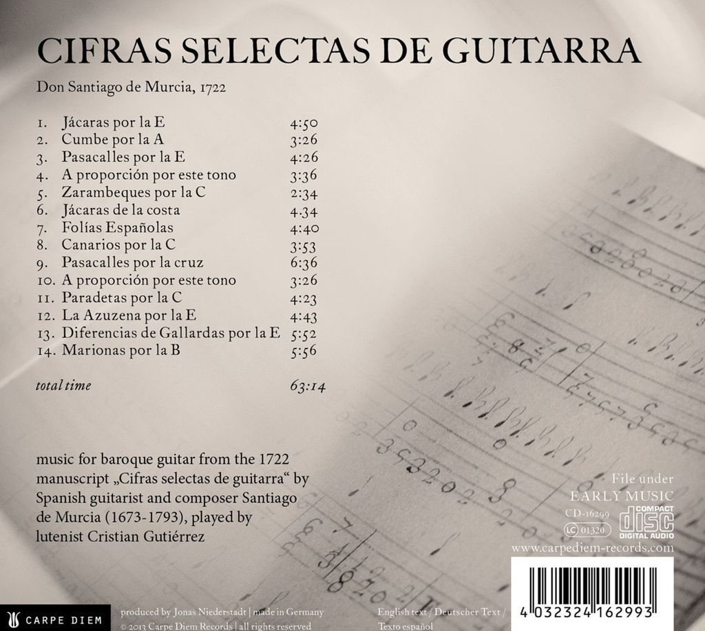 Guti'rrez, C: Cifras Selectas de Guitarra