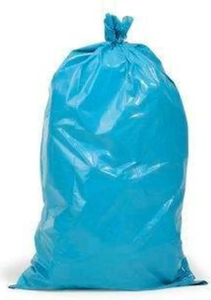 Sac poubelle pour déchets industriels 240l bleu 60µ dimensions standards