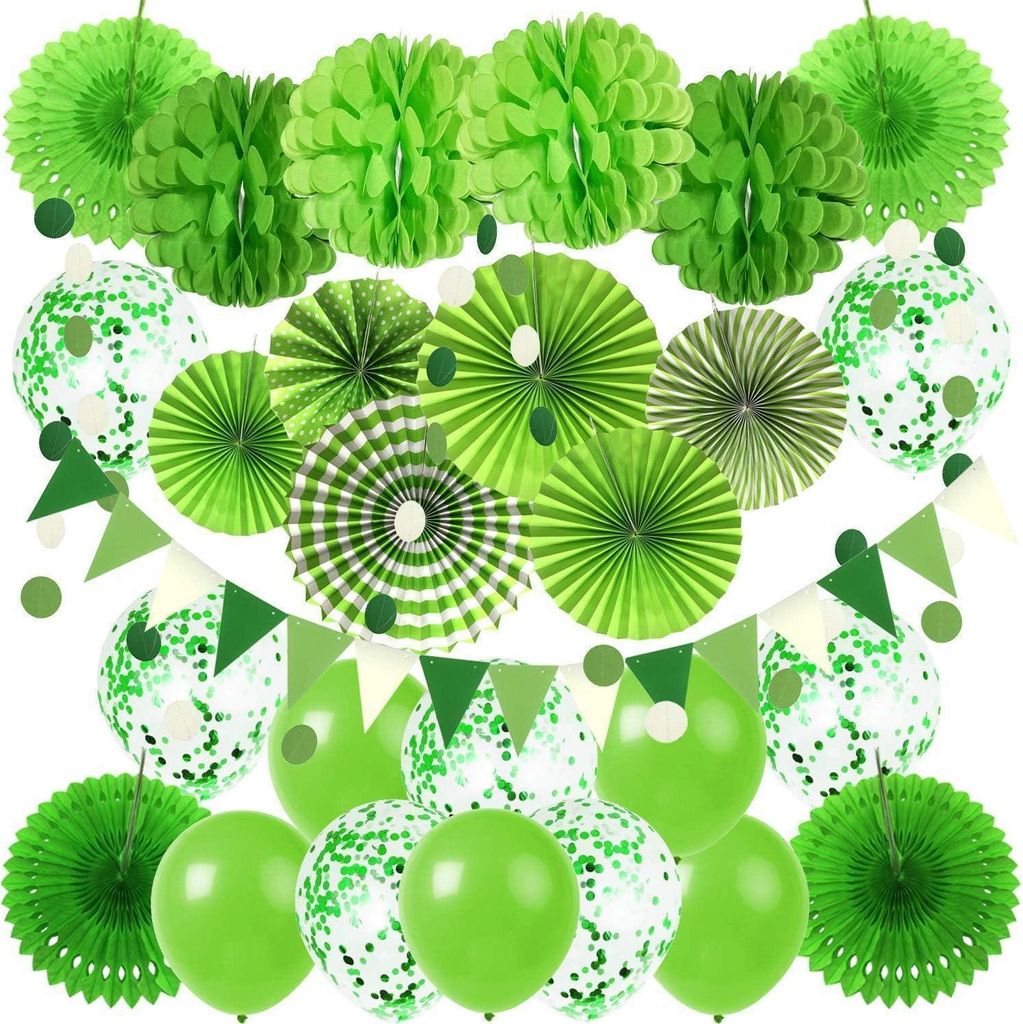 ZERODECO Party-Dekoration Papierfächer Pompons Blumen Produktbild 