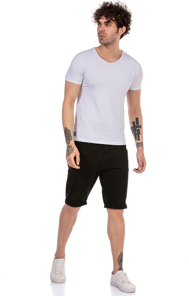 Red Bridge Herren Jeans Shorts Kurze Hose Denim Capri Basic