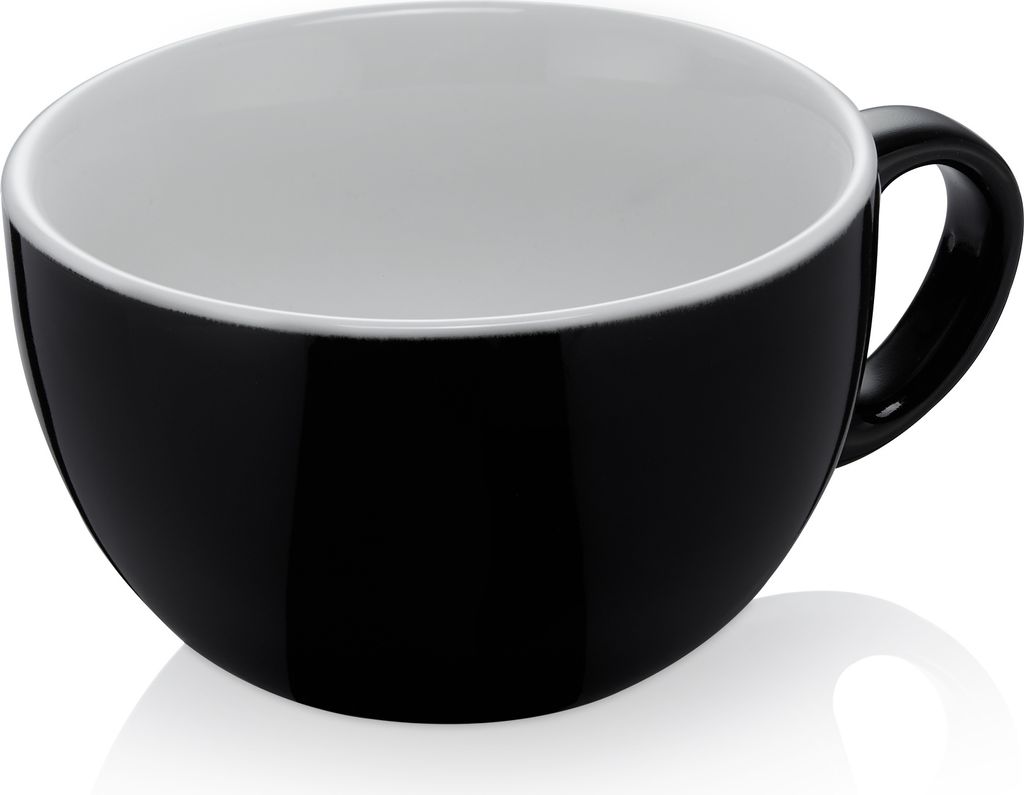 Caffé Latte Tasse Italia 350 ml schwarz, Porzellan Produktbild 