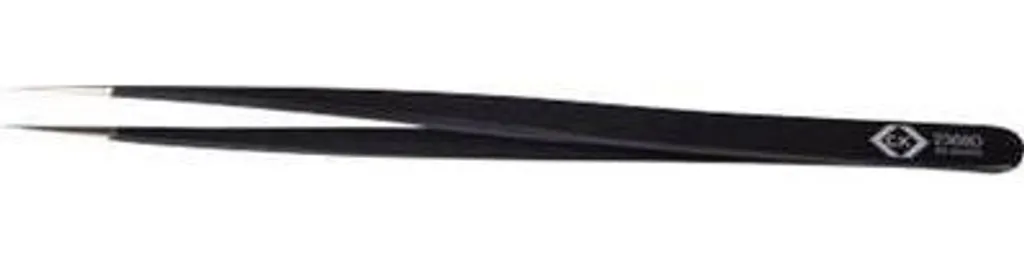 Pince de précision amagnétique C.K. T2368D 140 mm pointe ultra fine SS.SA