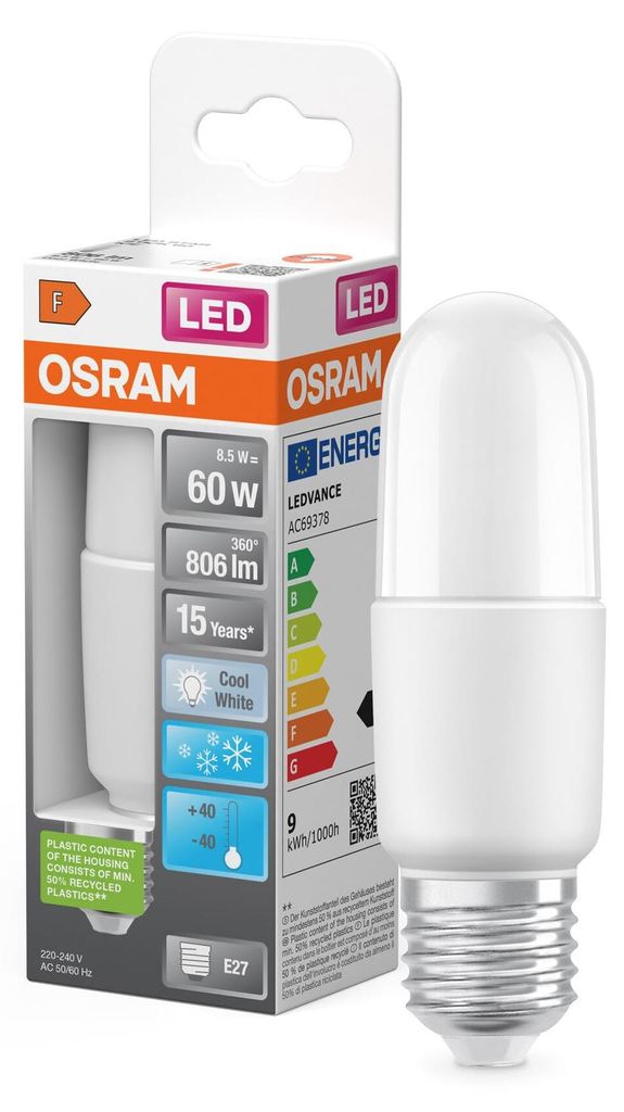 Lámpara LED Osram, casquillo E27, 7W, 700 lúmenes, luz Imagen del producto 