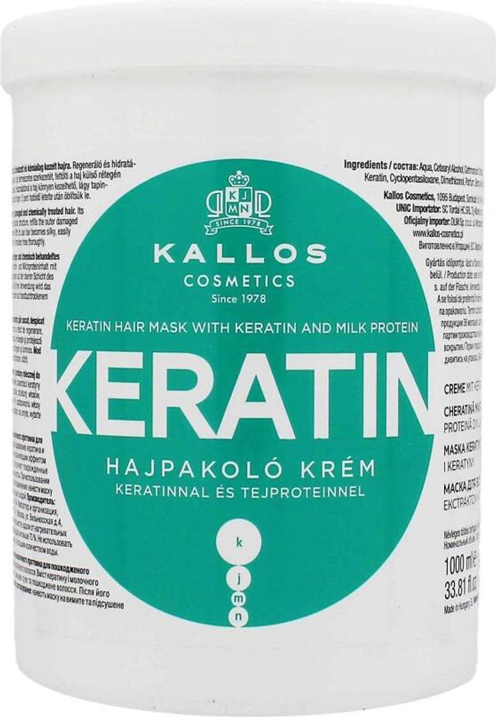 Kallos Keratin Haar Maske 1000ml Produktbild 