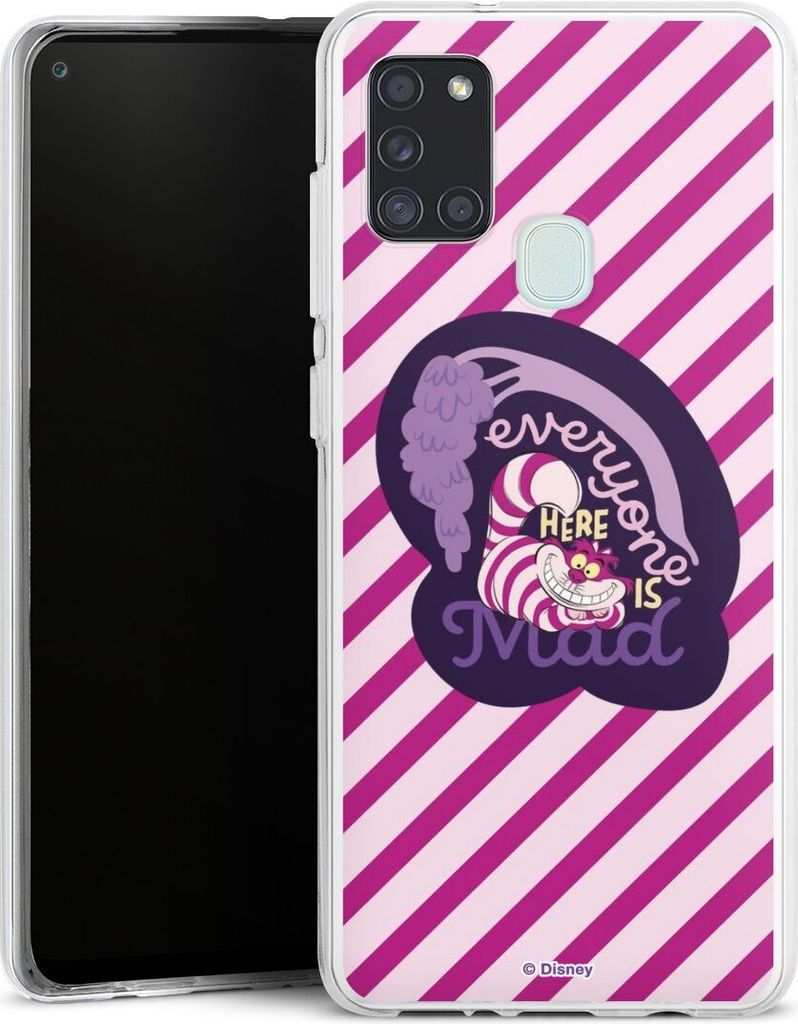 DeinDesign Handyhülle für Samsung Galaxy A21s Silikon Hülle Case Smartphone Schutzhülle Alice im Wunderland Disney Grinsekatze