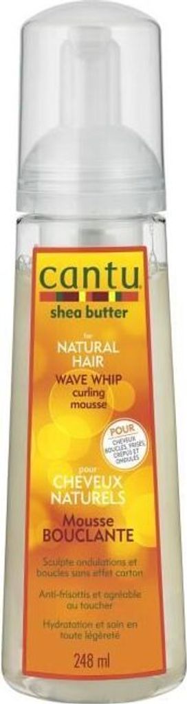 Cantu Shea Butter Wave Whip Curling Mousse Stylingschaum für lockiges und krauses Haar 248 ml