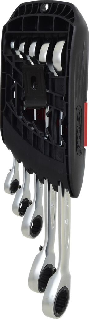 KS TOOLS DUO GEAR Ringmaulschlüssel-Satz,Maul-Ratschenfunktion,5-tlg., umschaltbar (503.5905)