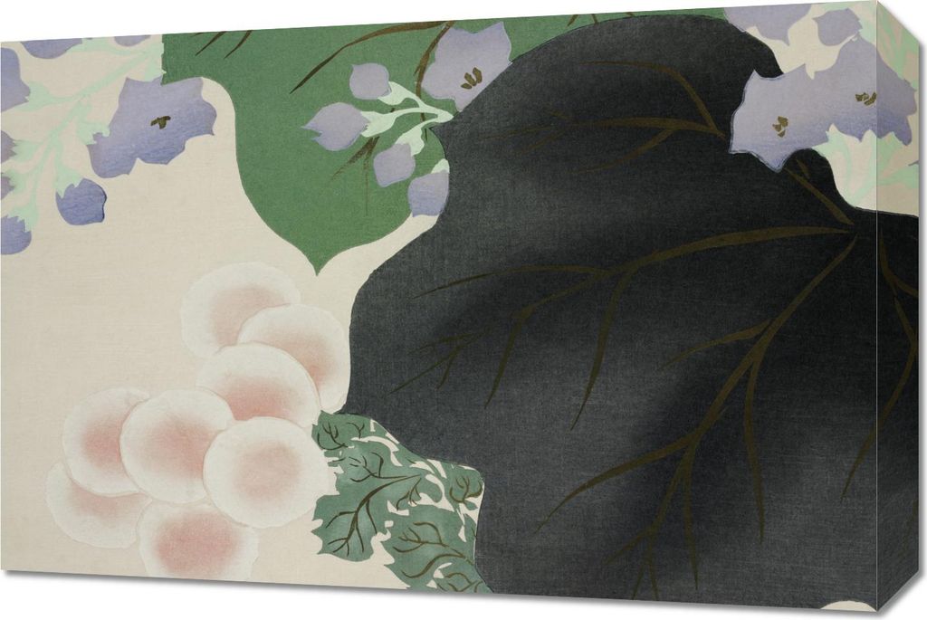 Bild 60x40cm Blumen 2, Japanisches Vintage Sekka für das Wohnzimmer