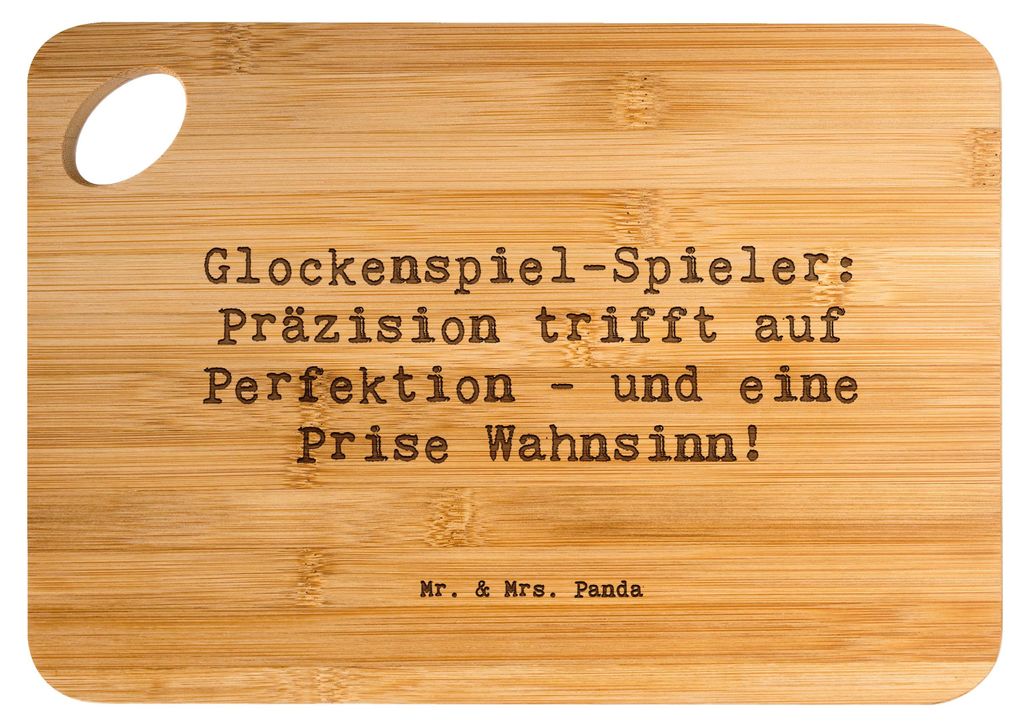Mr. & Mrs. Panda Holzbrett Spruch Glockenspiel Kultur - Transparent - Geschenk, Brett, Musik, Orchester, Musiker, Kreativität, Lernen, holzschneid...