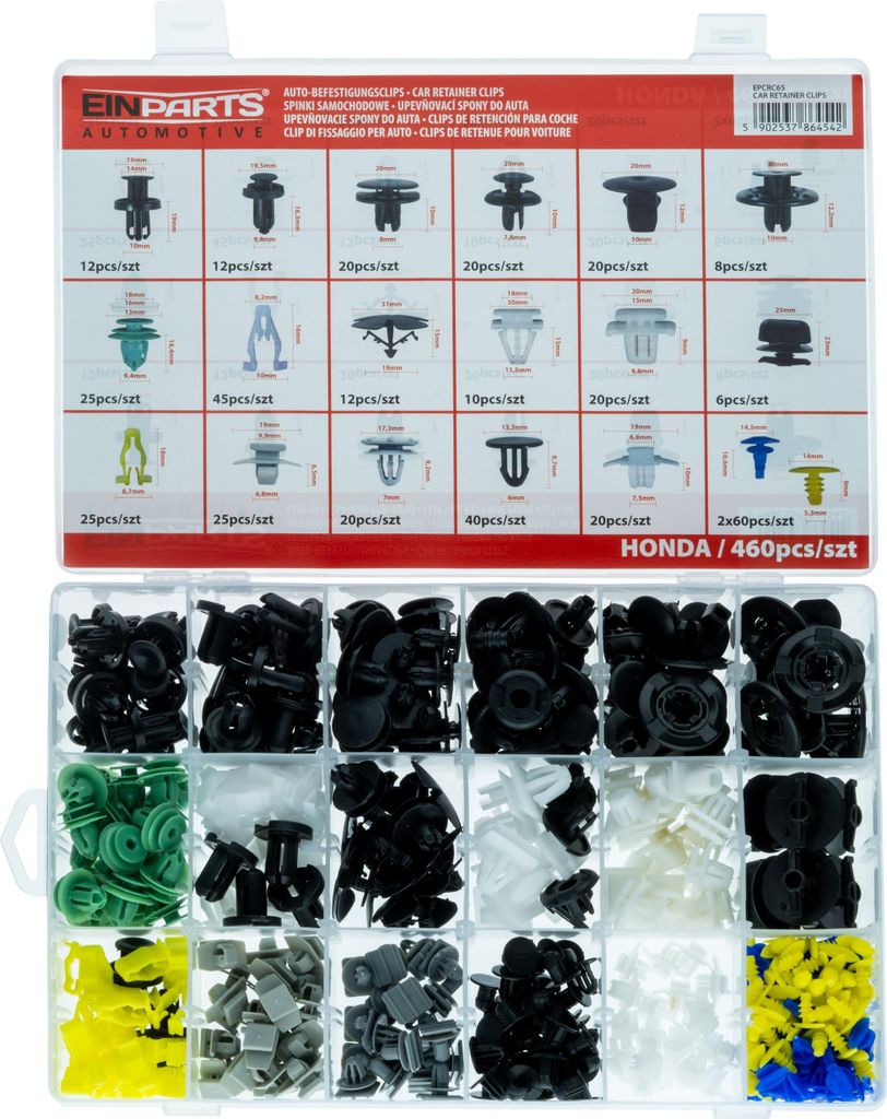 Stifte und Clips speziell für Honda, 460-teiliges Set