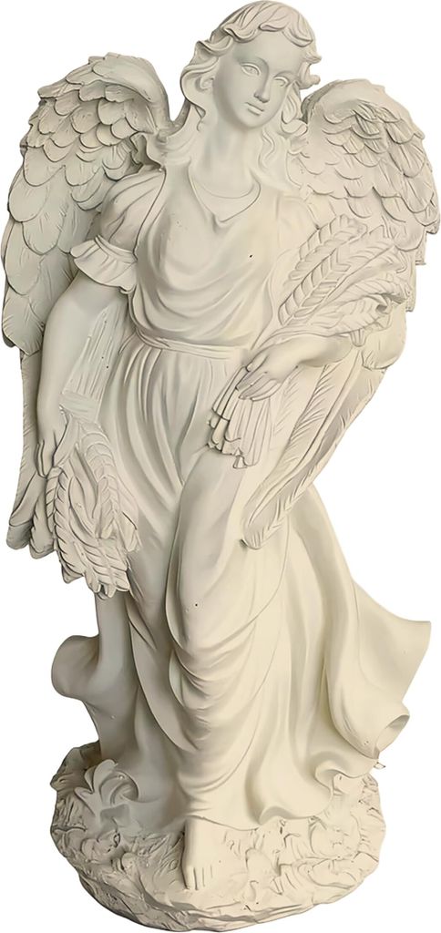 Relaxdays Angelo funerario XXL, pietra sintetica, Immagine del prodotto 