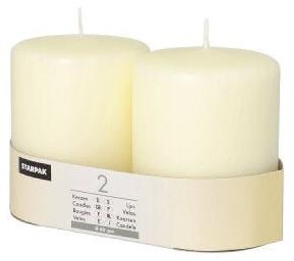 Papstar Stumpenkerzen Ø 80 mm · 100 mm elfenbein "Ivory" Produktbild 