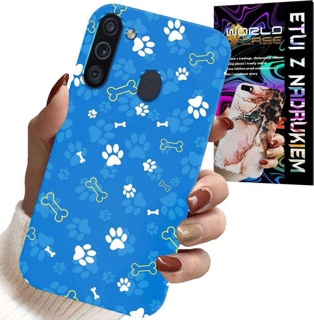 Fall Für Samsung Galaxy A21 - Knochen Pfoten Patrouille Hund Designs Für Kinder