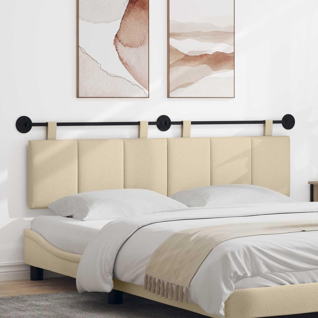 (Robust Möbel)Hängevorderseite Wandmontiert 1 PC eleganten Look - CLORIS - für Schlafzimmer - Creme 170x55x5 cm Stoff - Kopfteile NeuMöbel4...