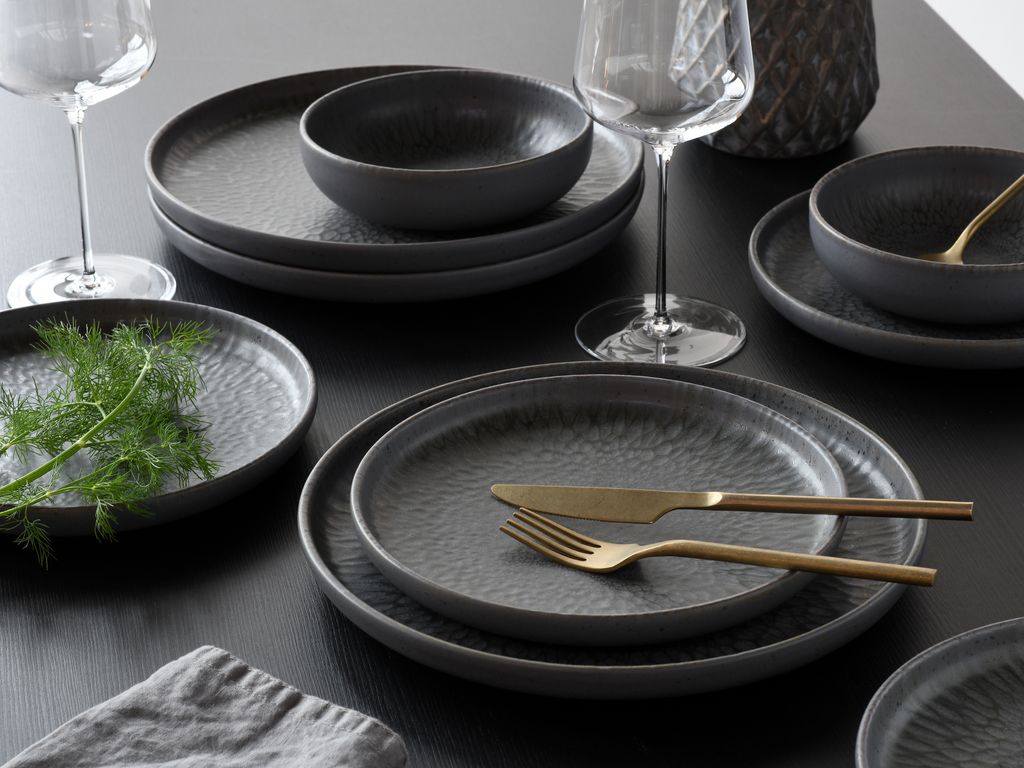 CreaTable, 21621, Uno Volcano Dark, Tellerset 12-tlg, Produktbild 3
