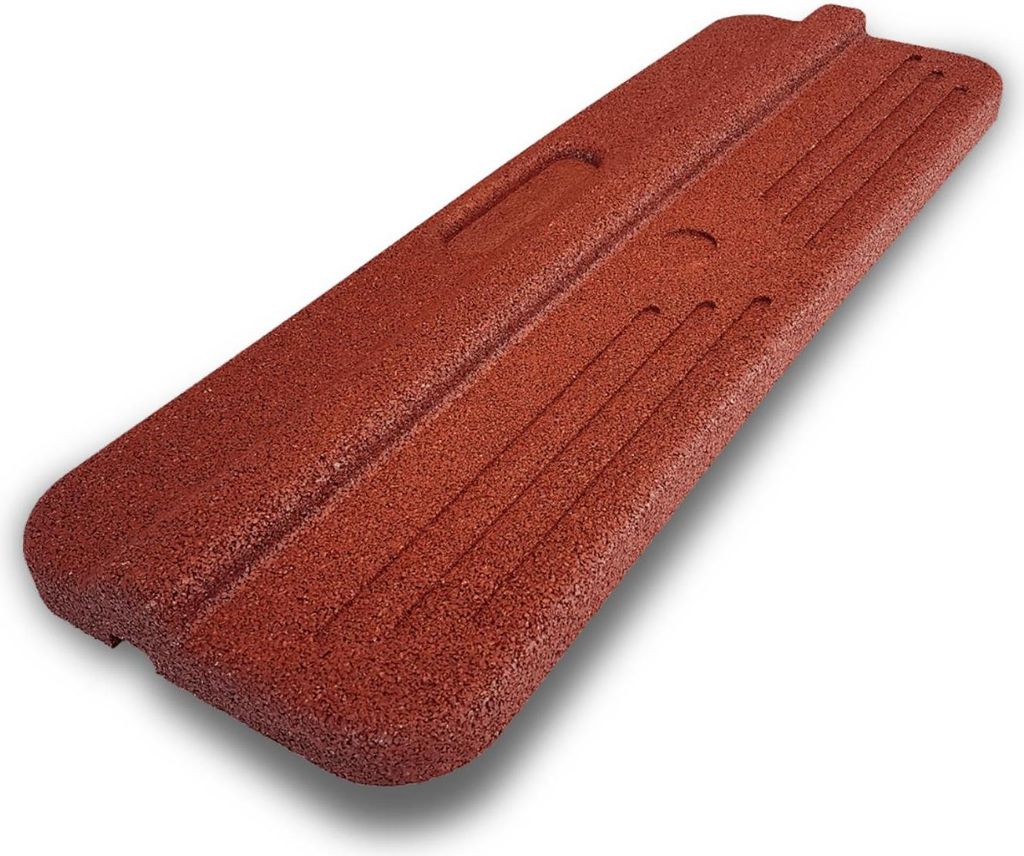 bepco Leitermatte - Antirutschmatte (LxBxH: 75 x 25 x 5 cm, Rot) - aus 100% recyceltem Kunststoff, für sichere Leiterarbeiten ohne Wackeln/Wegruts...