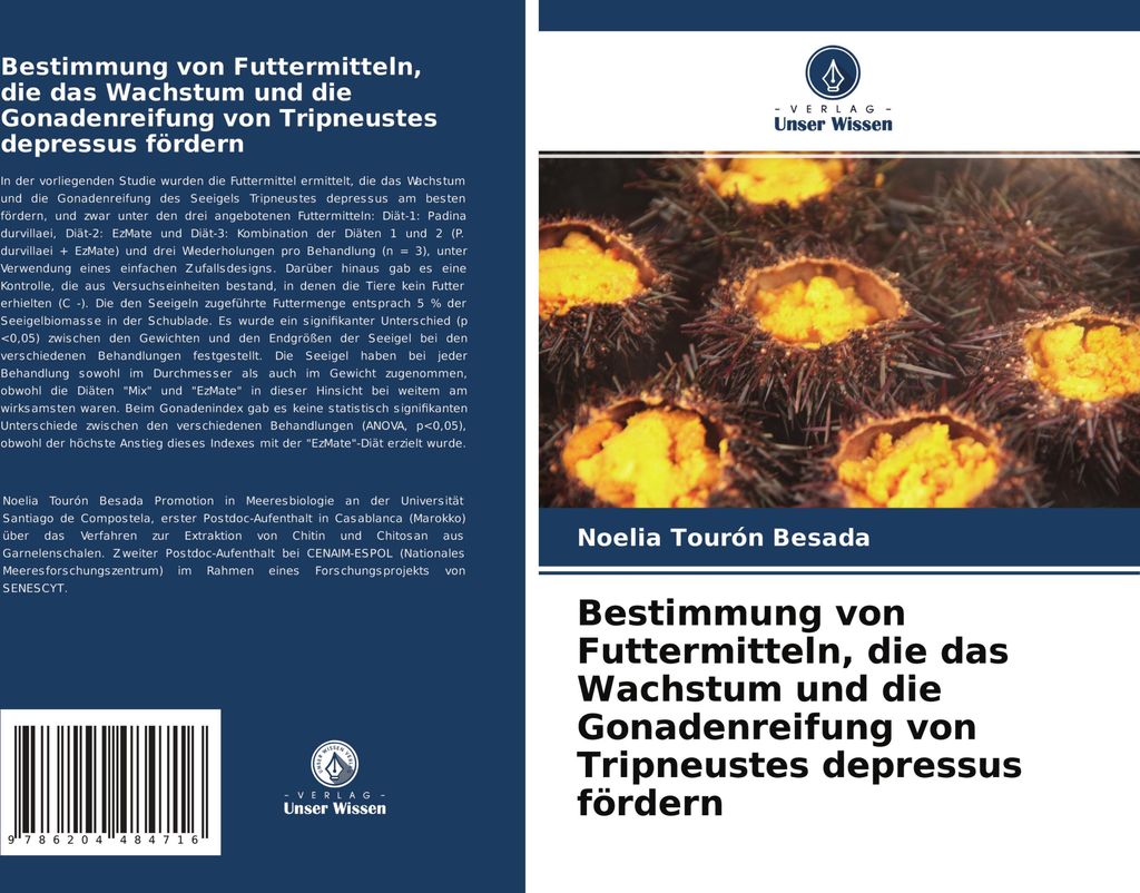 Bestimmung von Futtermitteln, die das Wachstum und die Gonadenreifung von Tripneustes depressus fördern