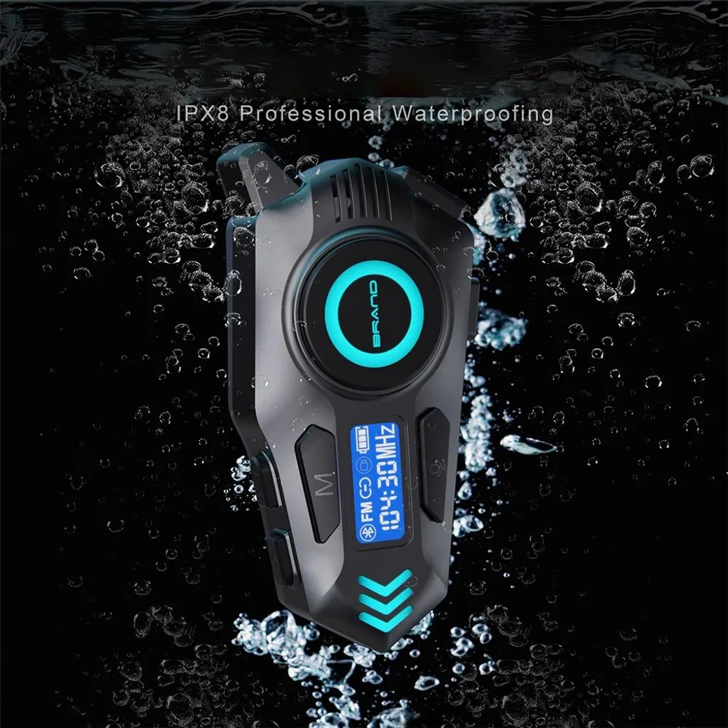 Kit Mains Libres Bluetooth pour Casque Moto avec Micro et Son Stéréo INF - 5