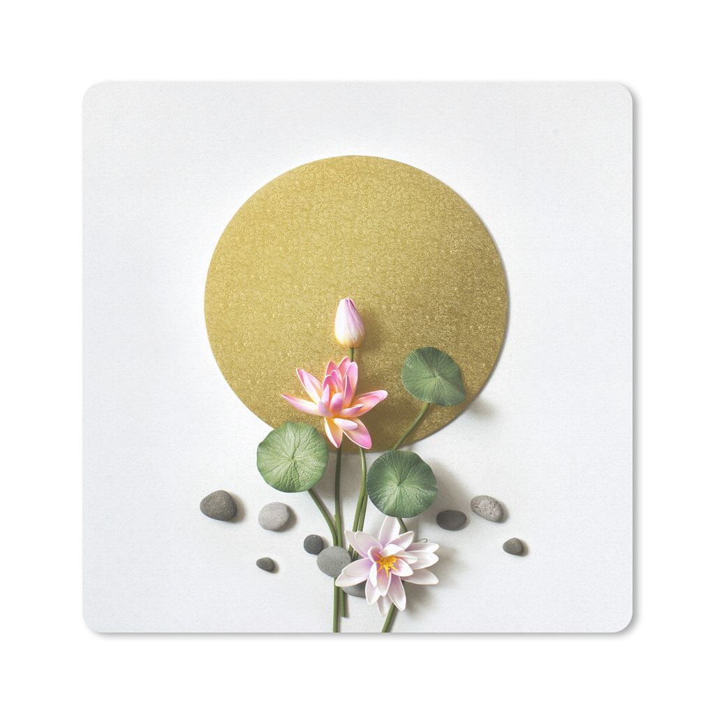 MuchoWow Mauspad Mousepad Flachlegung eines asiatischen Teerituals 30x30 cm - Mousepads - Maus Mat - Pad - Mausunterlage - Gaming
