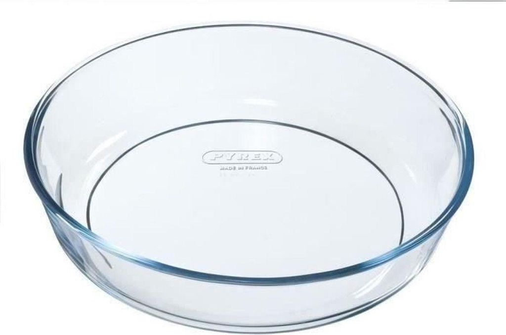 Pyrex-Backform, rund, gerader Rand, 25 cm, Glas