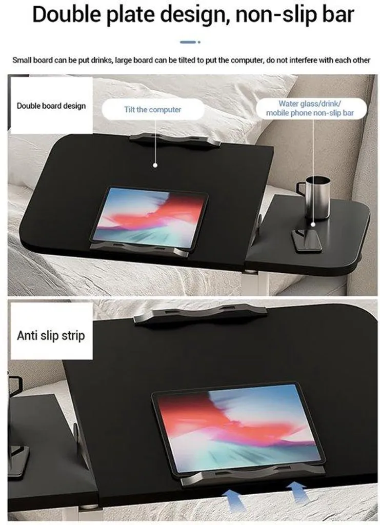 Bureau assis debout mobile pour ordinateur et télétravail flexible - 5