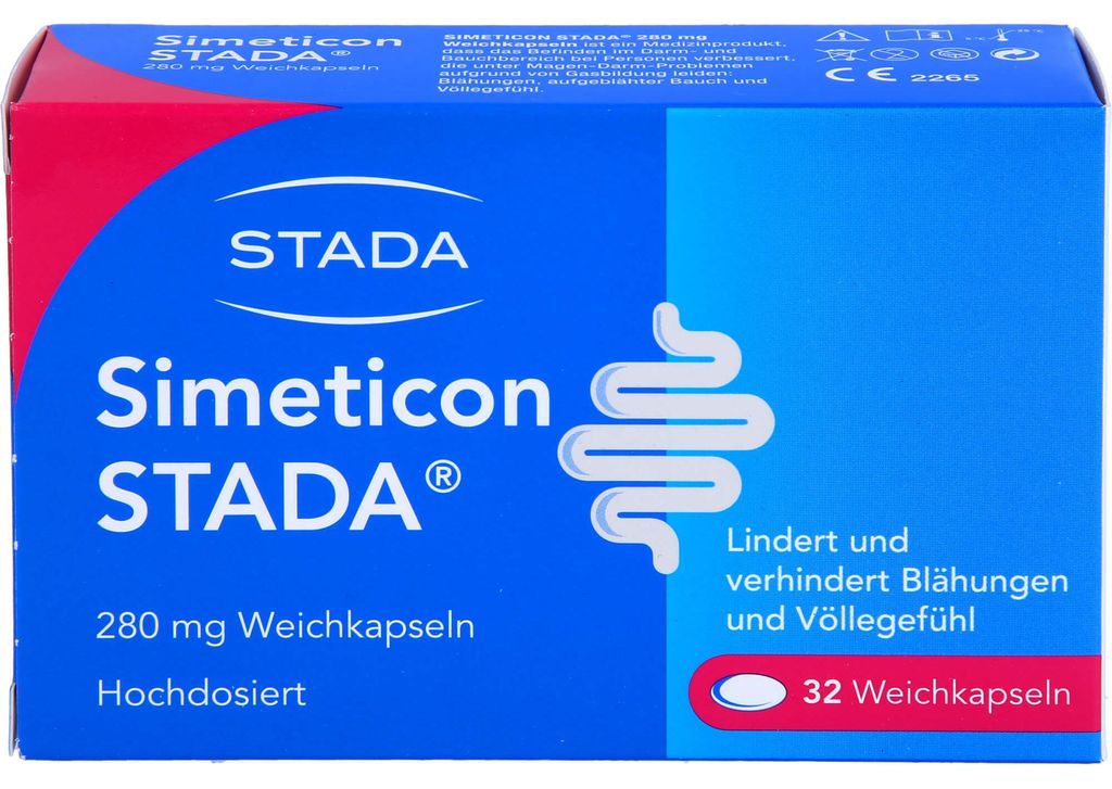 STADA Simeticon 280 mg capsule molli per flatulenza e Immagine del prodotto 