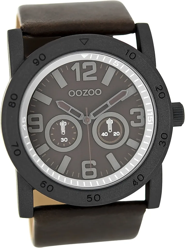 Montre Homme Oozoo Bracelet Cuir Idéale pour Look Business et Chic