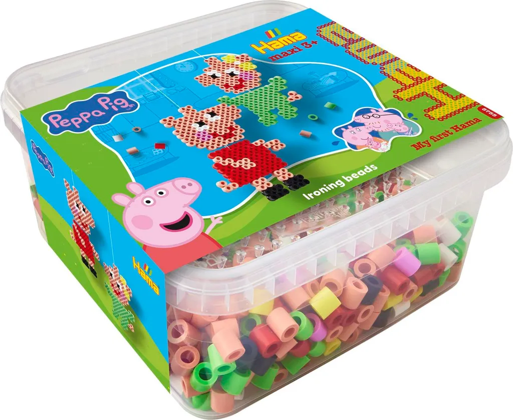 Activité créative Peppa Pig : kit de perles à repasser Hama Maxi 8755