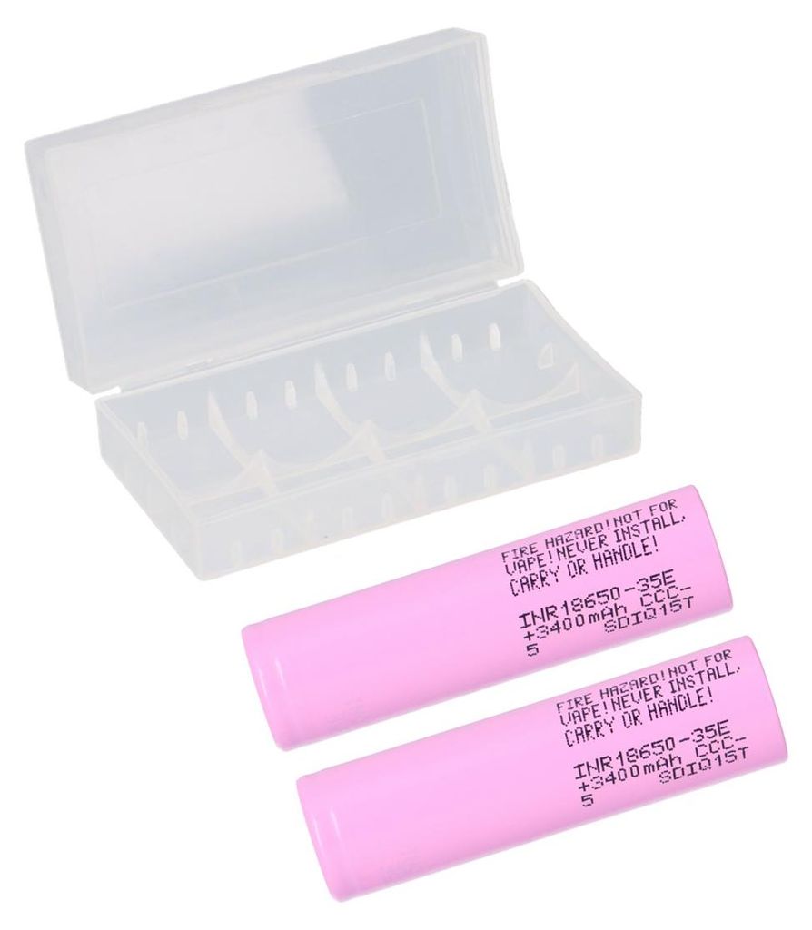 2 batteries Samsung INR18650-35E, format 18650, 3,6V, Image du produit 