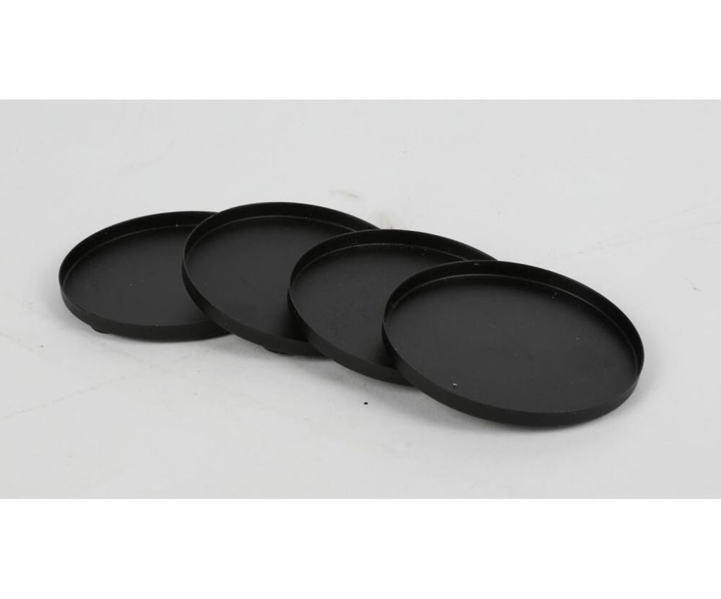 BURI Stabkerzenhalter 4er Set Schwarz Metall Teelichter Produktbild 10