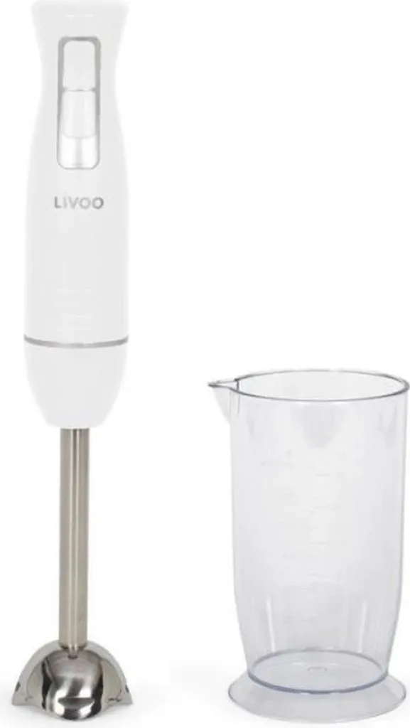 Mixeur plongeant polyvalent Livoo 400W blanc pour cuisiner au quotidien