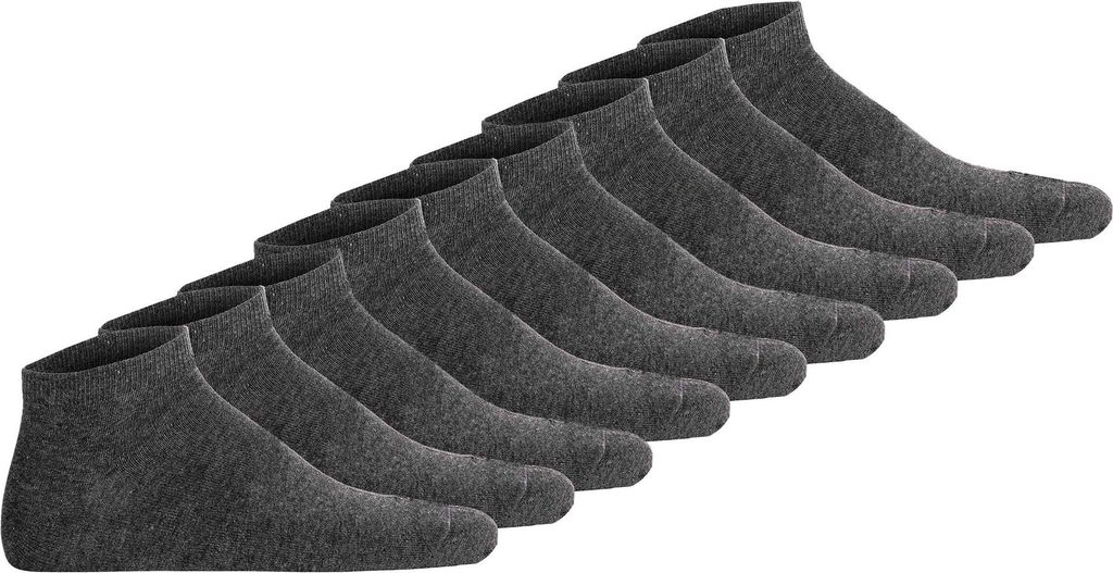 camel active Herren Sneakersocken, 9er Pack - Basic Socken, Baumwolle Dunkelgrau 39-42