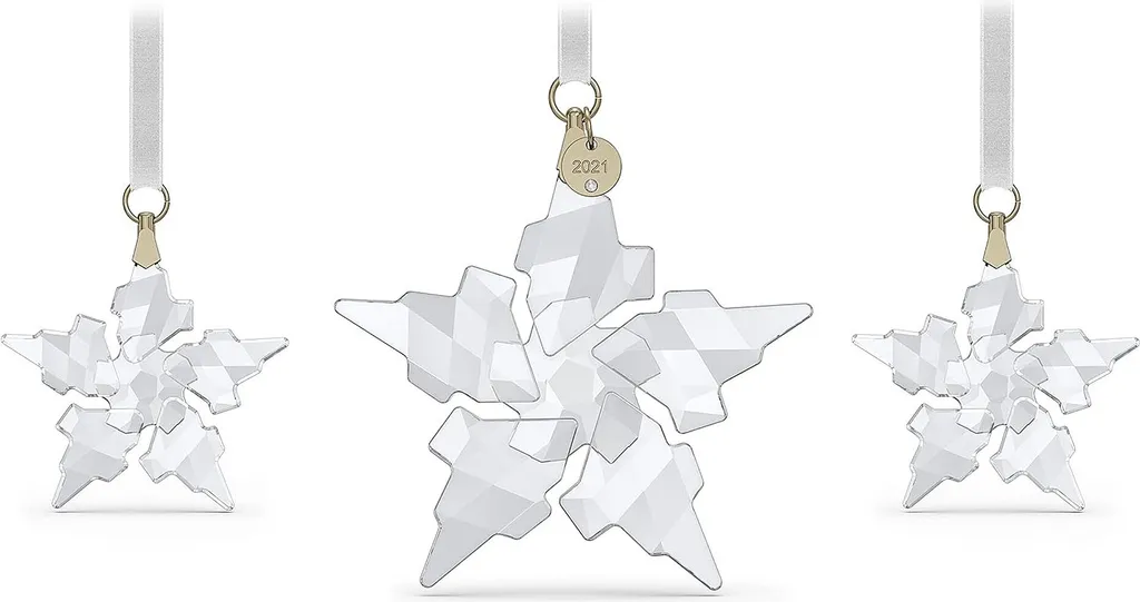 Trio d'Étoiles Swarovski 2021 Édition Annuelle Cristal à Facettes 5583966