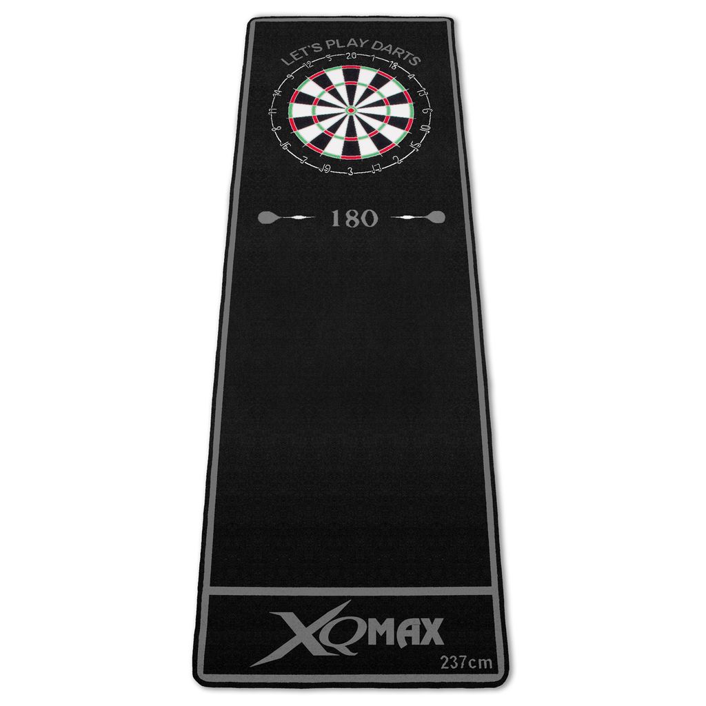 XQMAX Dartmatte 80x237cm schwarz/rot