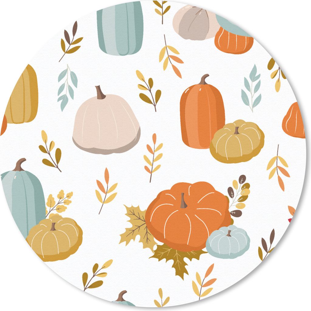 MuchoWow Mauspad Mousepad Kürbis - Herbst - Muster 50x50 cm - Mousepads - Maus Mat - Pad - Mausunterlage - Vinyl