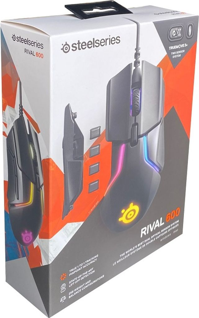 Steelseries Rival 600, Pravoruké, USB Typ-A, Čierna Obrázok produktu 
