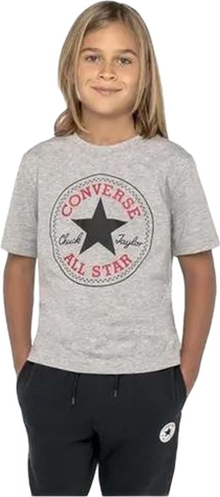 Converse Kids Chuck Kurzarm-t-shirt Grau 13-14 Years Junge Grau 13-14 Years