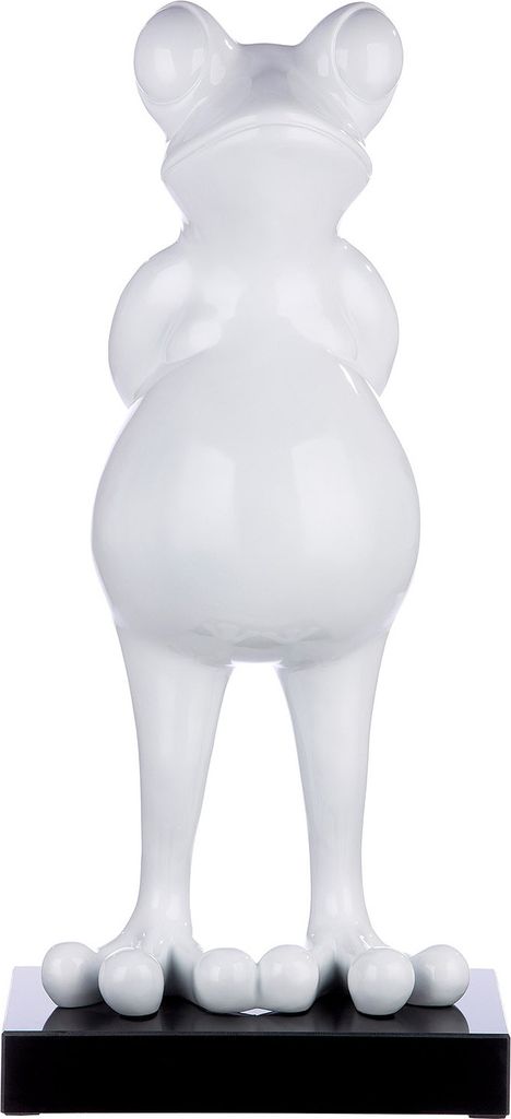 Casablanca by Gilde Dekofigur Skulptur Frosch Frog weiß metallic H. 65,5 cm,52420