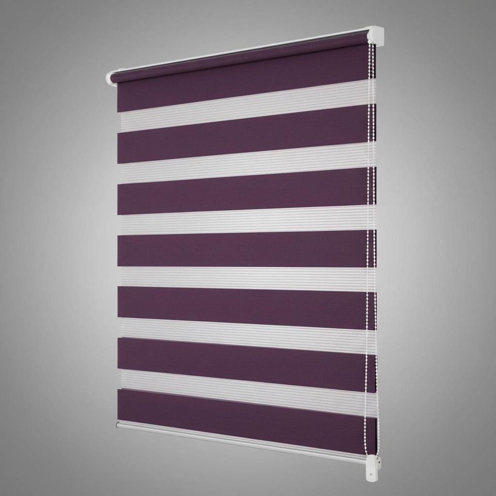 Blumtal Doppelrollo Lila 85x155 cm Klemmfix ohne Bohren Produktbild 