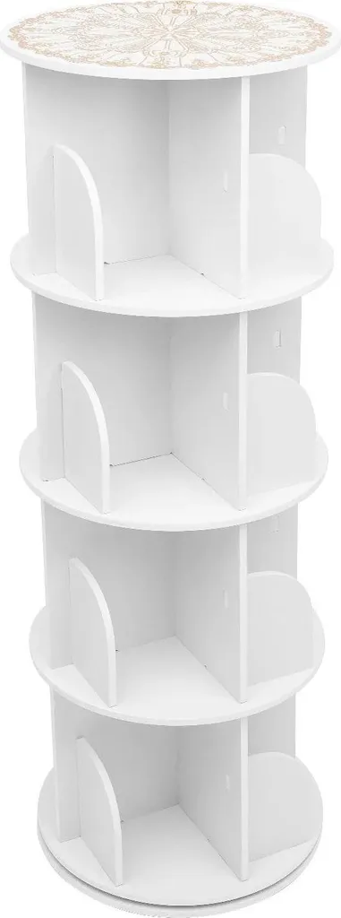 Rangement livres et jouets pivotant jaune pour gain de place bureau