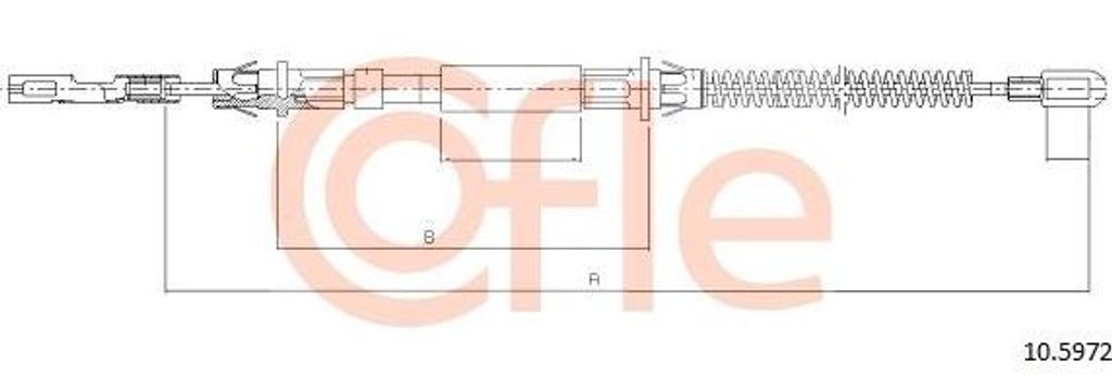 COFLE 10.5972 Seilzug, Handbremse OE 10341840 kompatibel mit Sintra, Trans Sport