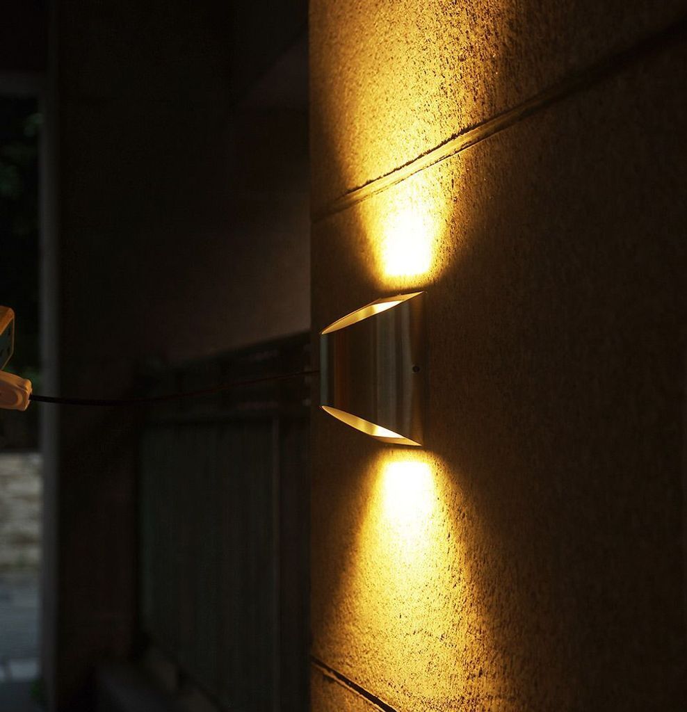Lutec LED Außenwandleuchte Dodd Edelstahl Up- & Downlight Produktbild 5