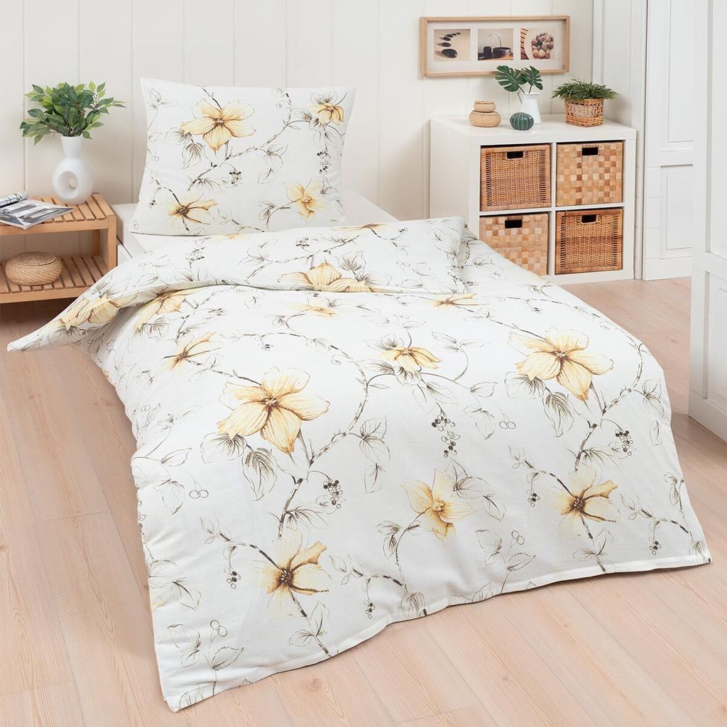 Traumschlaf Flanell Bettwäsche Scarlett 240x220 cm + 2x 80x80 cm