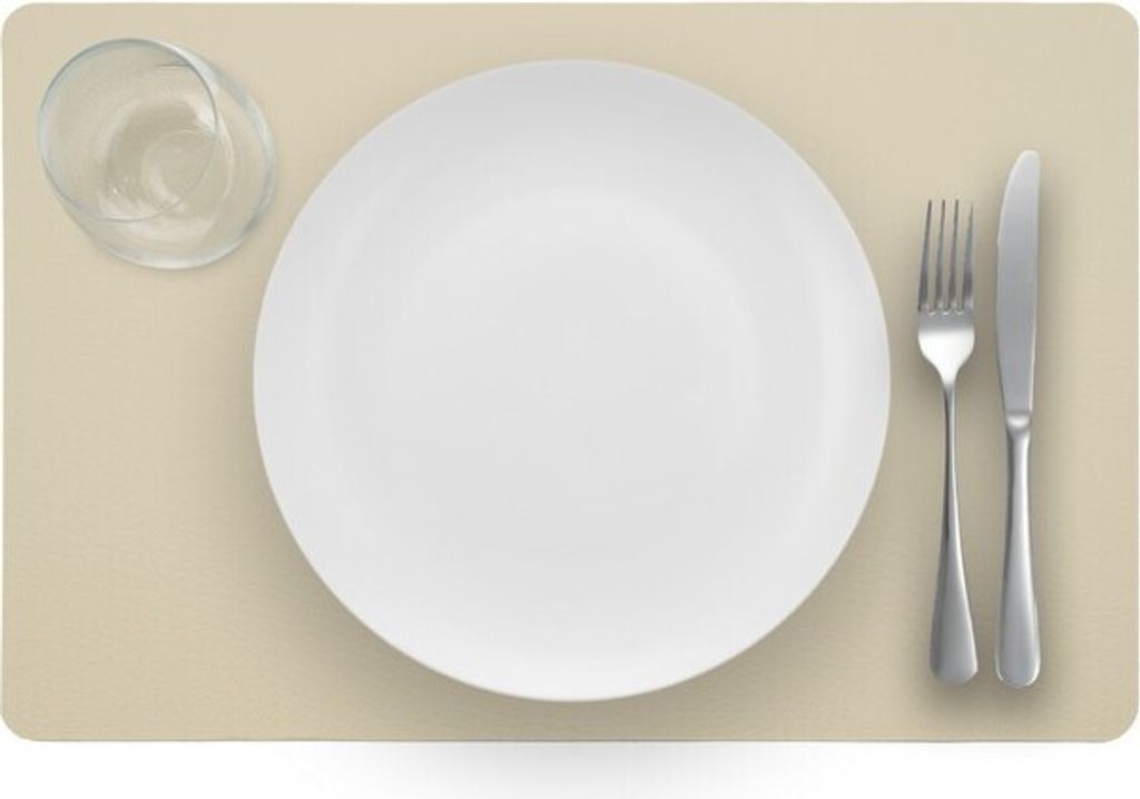 Tischset - Recyceltes Leder - 28,5 x 43,5 cm - 4 Stück - Cookie