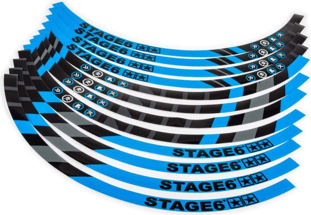 STAGE6 10-Zoll Scooter Felgenaufkleber Kit Blau