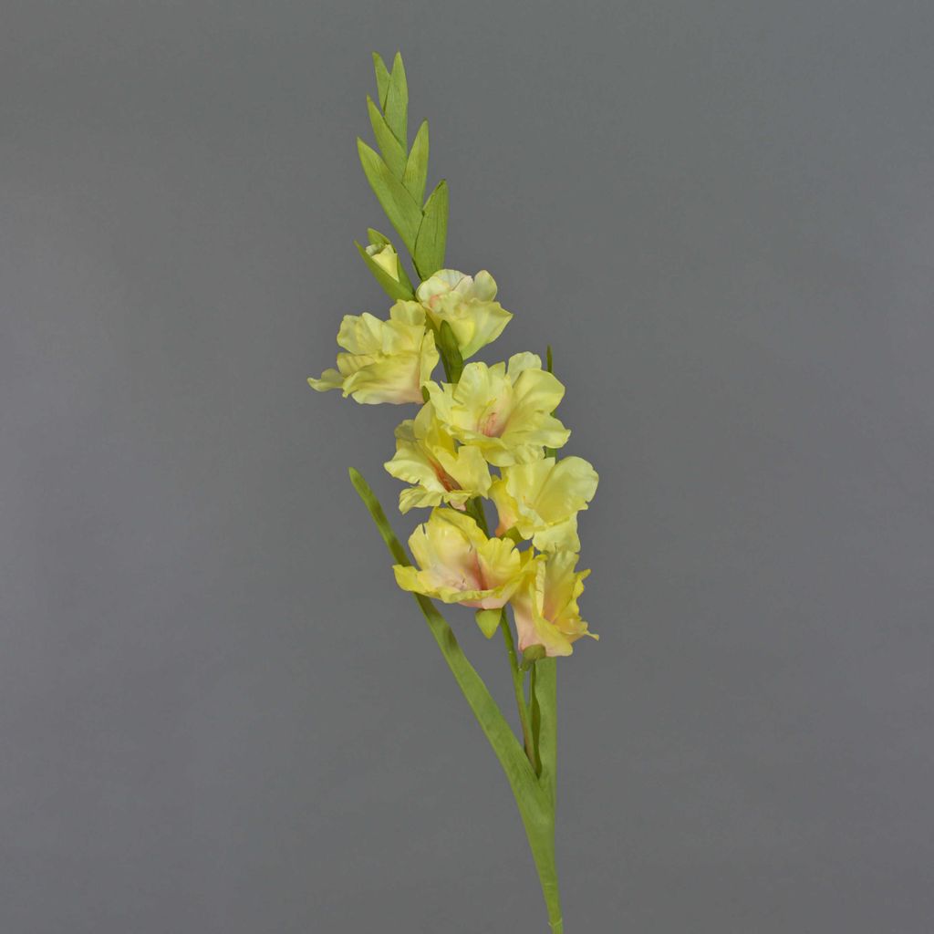 artplants.de Künstliche Gladiole NOVNIF, gelb, 95cm - Kunstblume