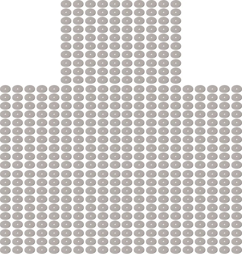 500 Rondelles Plates M3 en Acier Inox 3x20x1mm pour Vis M2 et M2.5